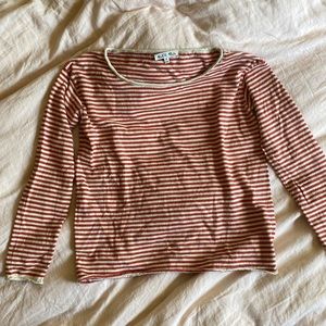 Alex Mill Striped Shirt Tomato Red S